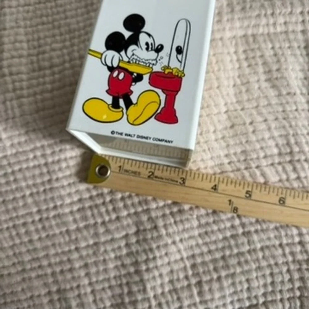 Vintage Disney Mickey Mouse Countertop Dixie Cup Holder Bathroom Toothbrush